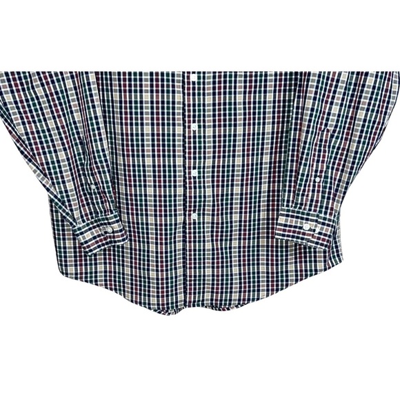 Lands End Dress Shirt Men’s Size 16-16.5 LT Large Tall Plaid Check Button Front - Picture 5 of 6